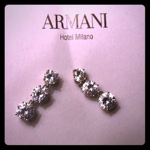 14K Gorgeous graduated moissanite diamond earrings
